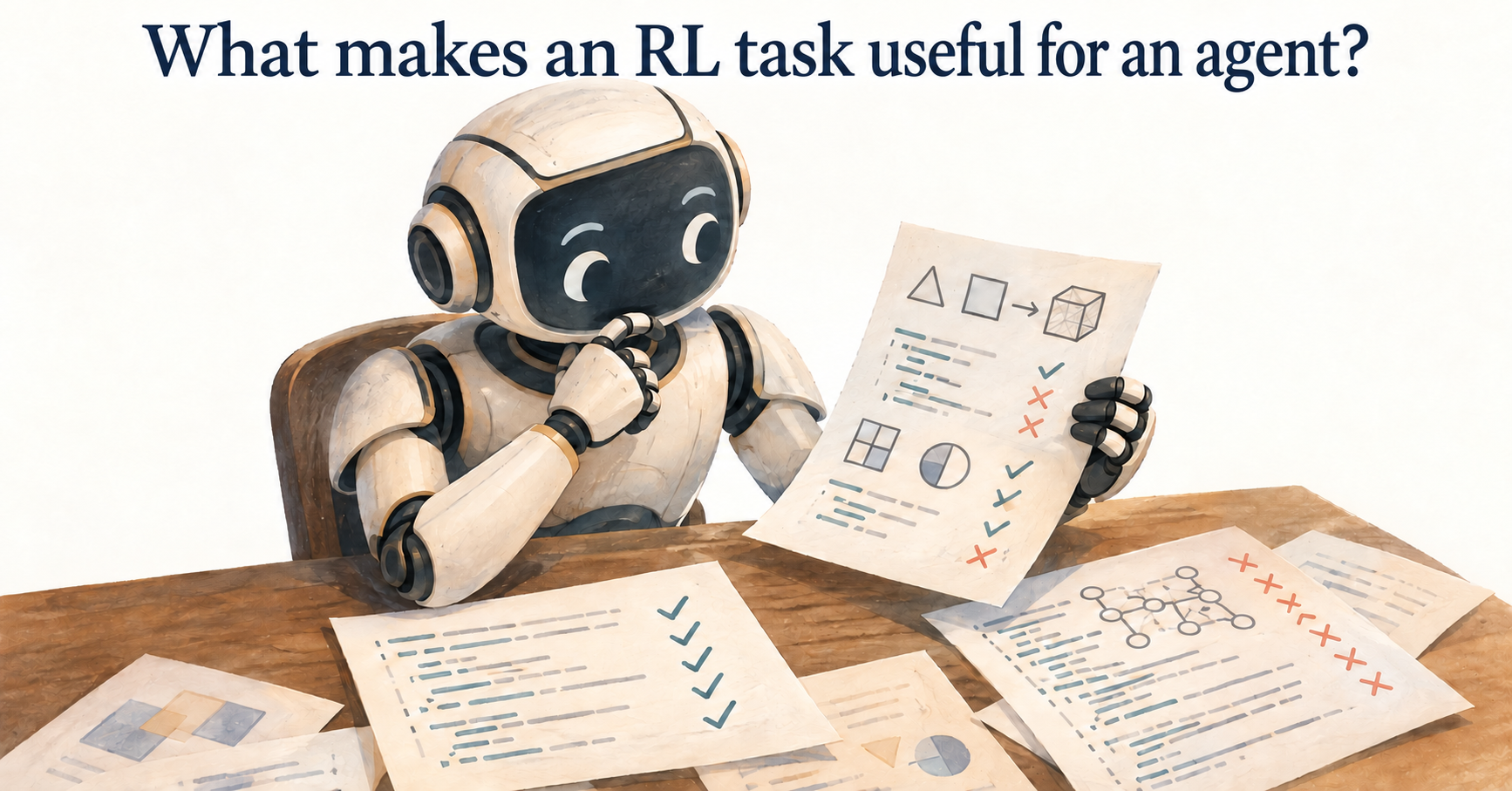An AI agent considering several homework assignments.
